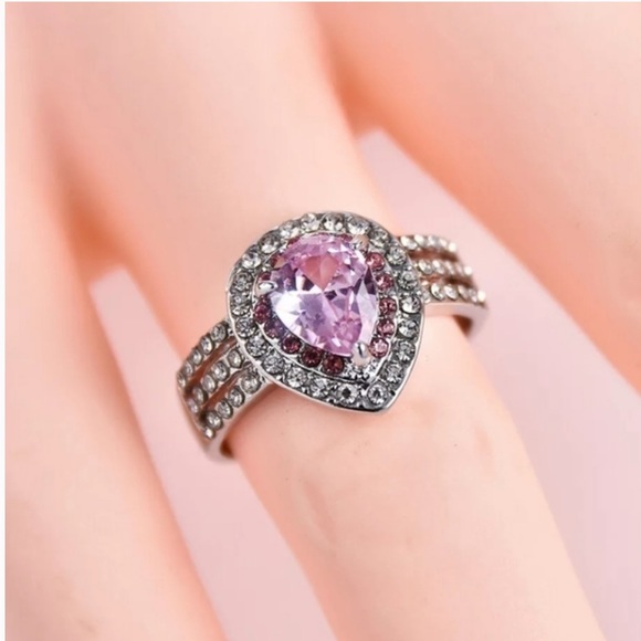 New 925 silver gorgeous pink sapphire ring - Picture 4 of 4